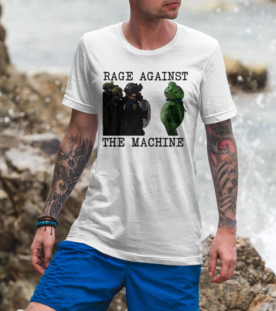 Rage Against The Machine Portland Frog Protest Poland 2025 Political T-Shirt