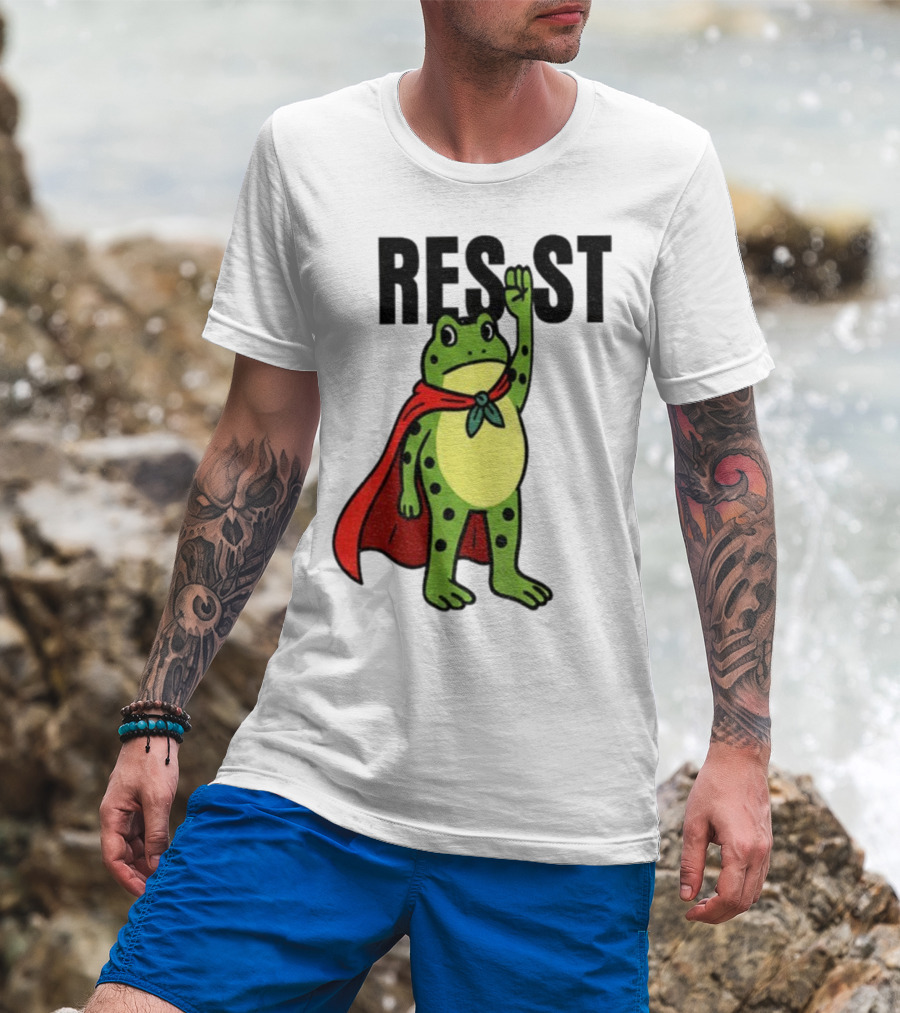 Resist Portland Frog Rage Against Machine Iconic Symbol T-Shirt