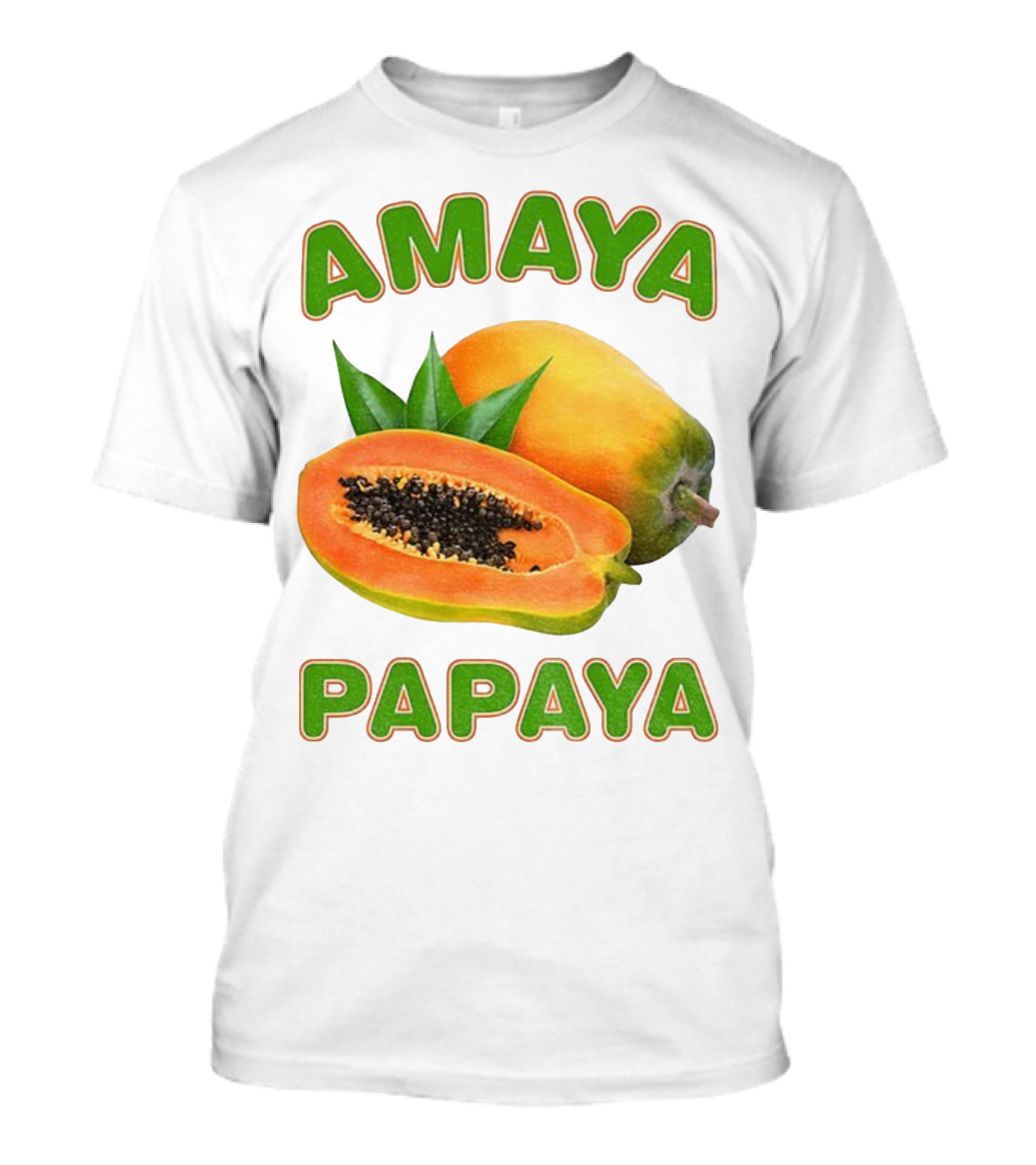 Amaya Papaya Fresh Tropical Fruit Slice T-Shirt