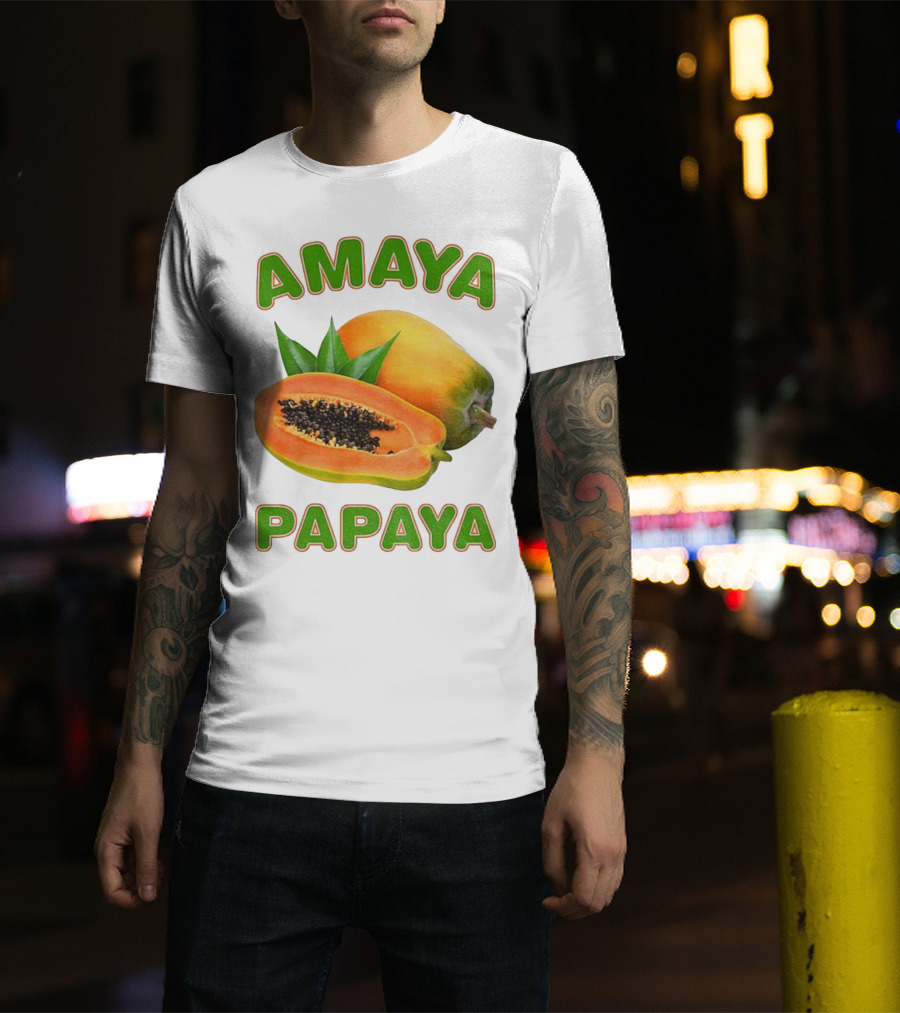 Amaya Papaya Fresh Tropical Fruit Slice T-Shirt