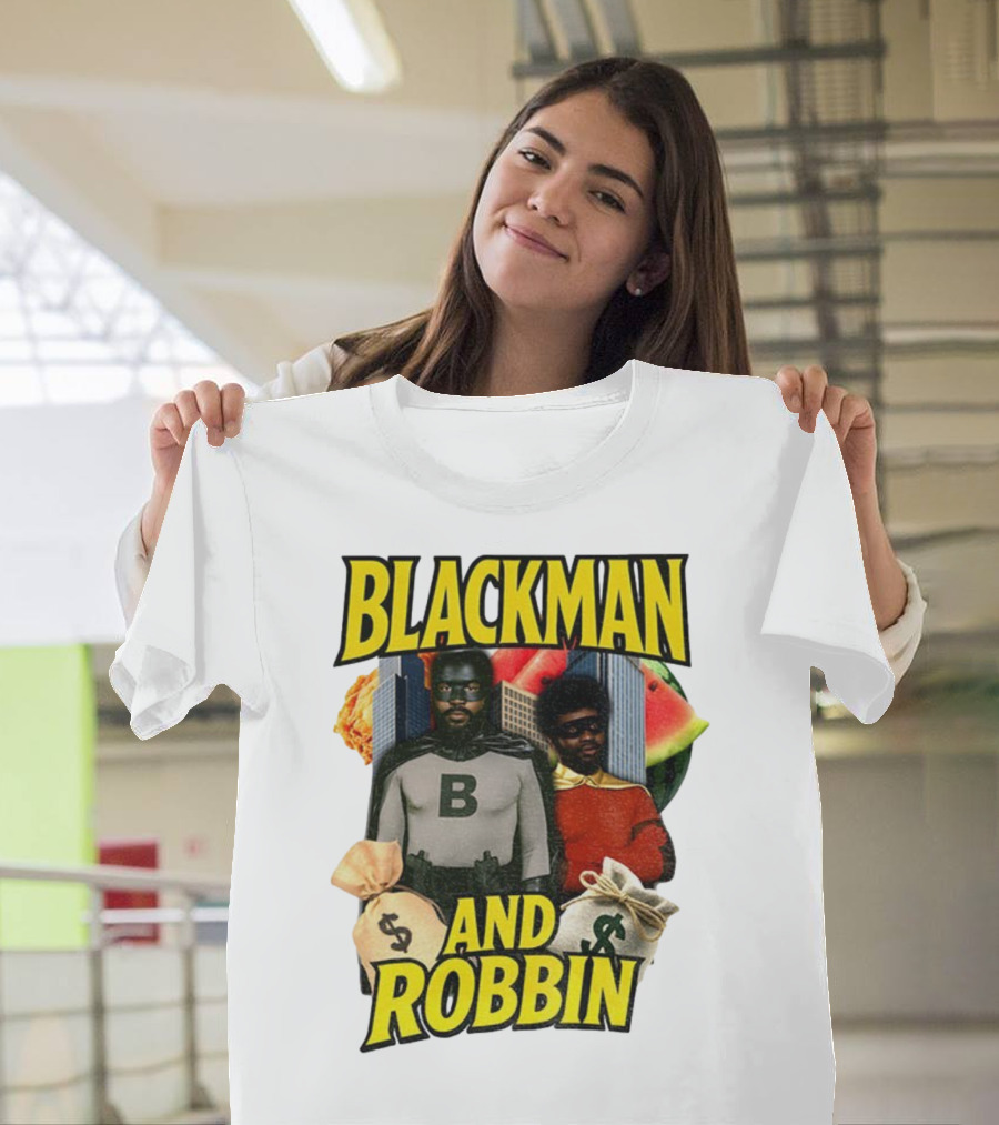 Blackman And Robbin Urban Twist Iconic Duo Bold Parody T-Shirt