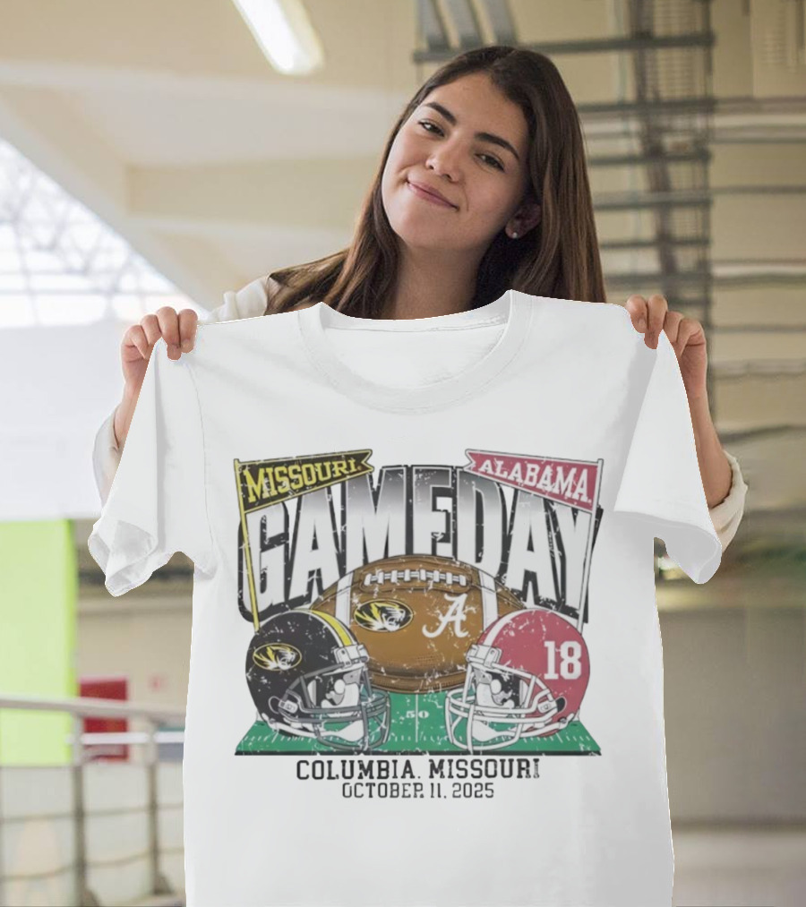 Missouri Alabama Gameday Columbia Missouri October 11 2025 T-Shirt