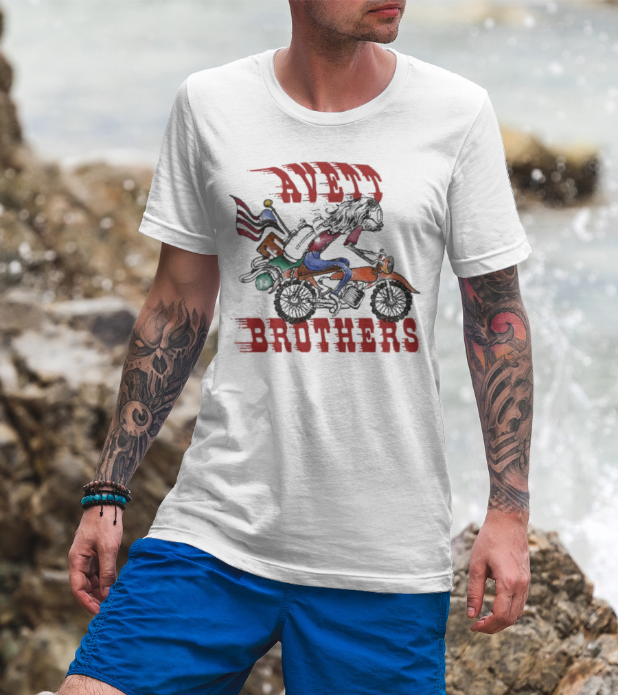 Avett Brothers Motorcycle American Flag Rider T-Shirt