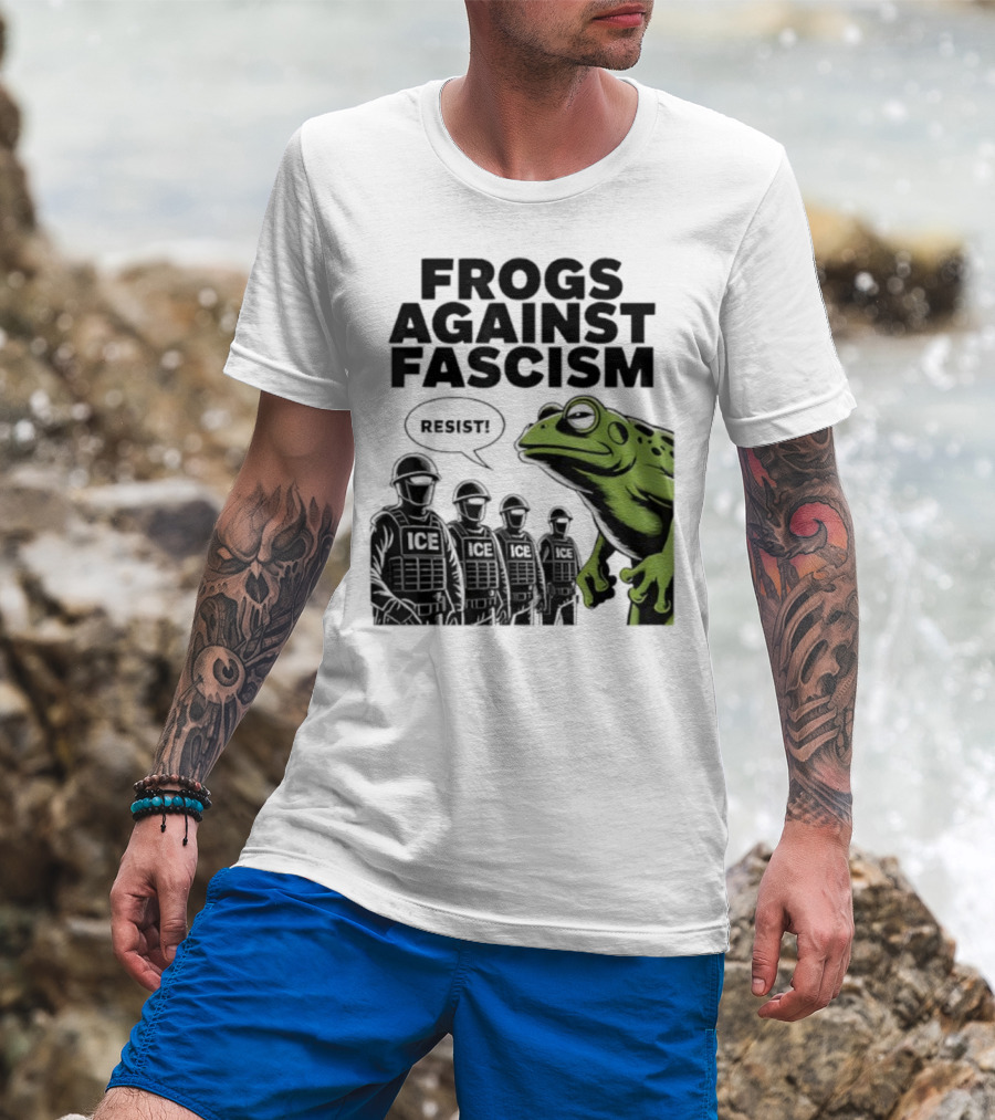 Frogs Against Fascism Resist No Kings USA 50501 T-Shirt