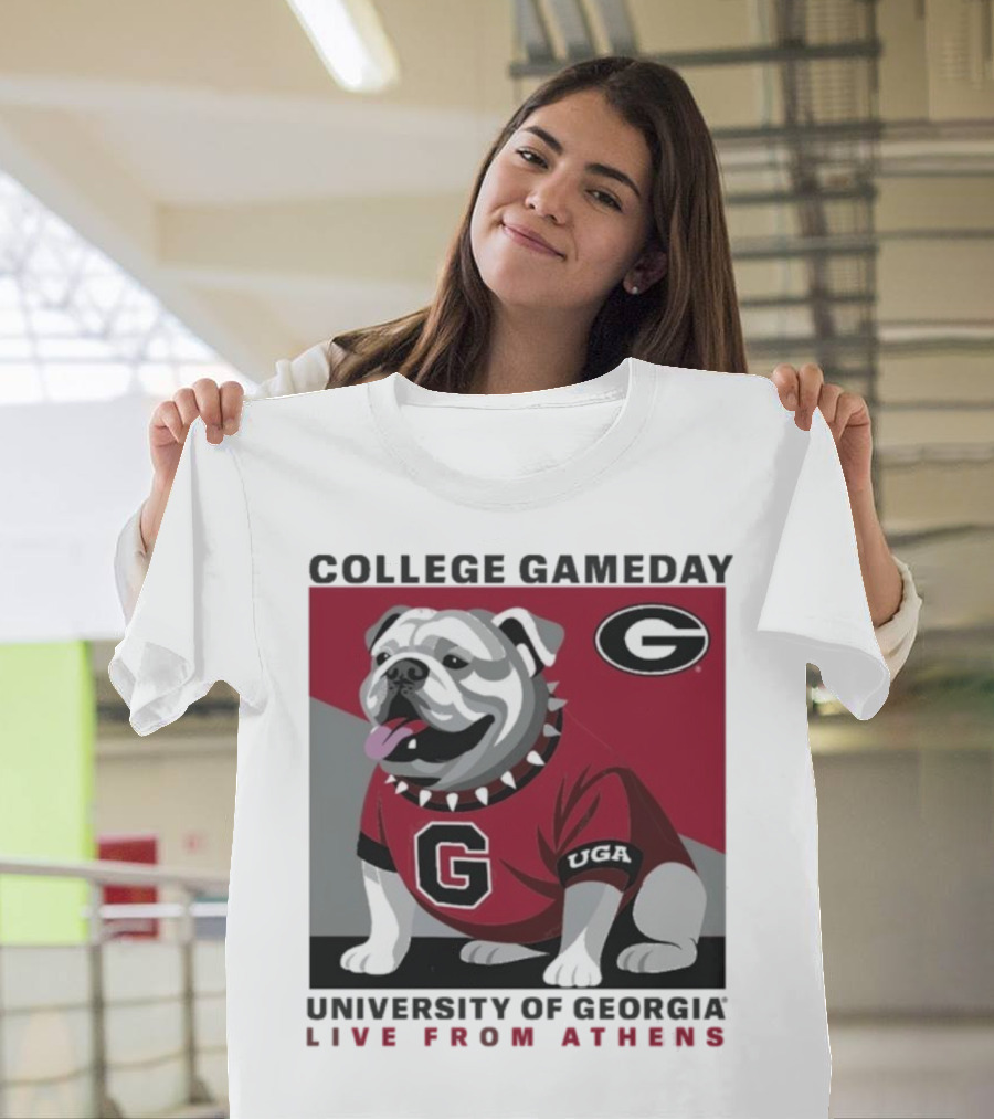 Georgia Bulldogs College Gameday University Of Georgia Live From Athens UGA 2025 T-Shirt