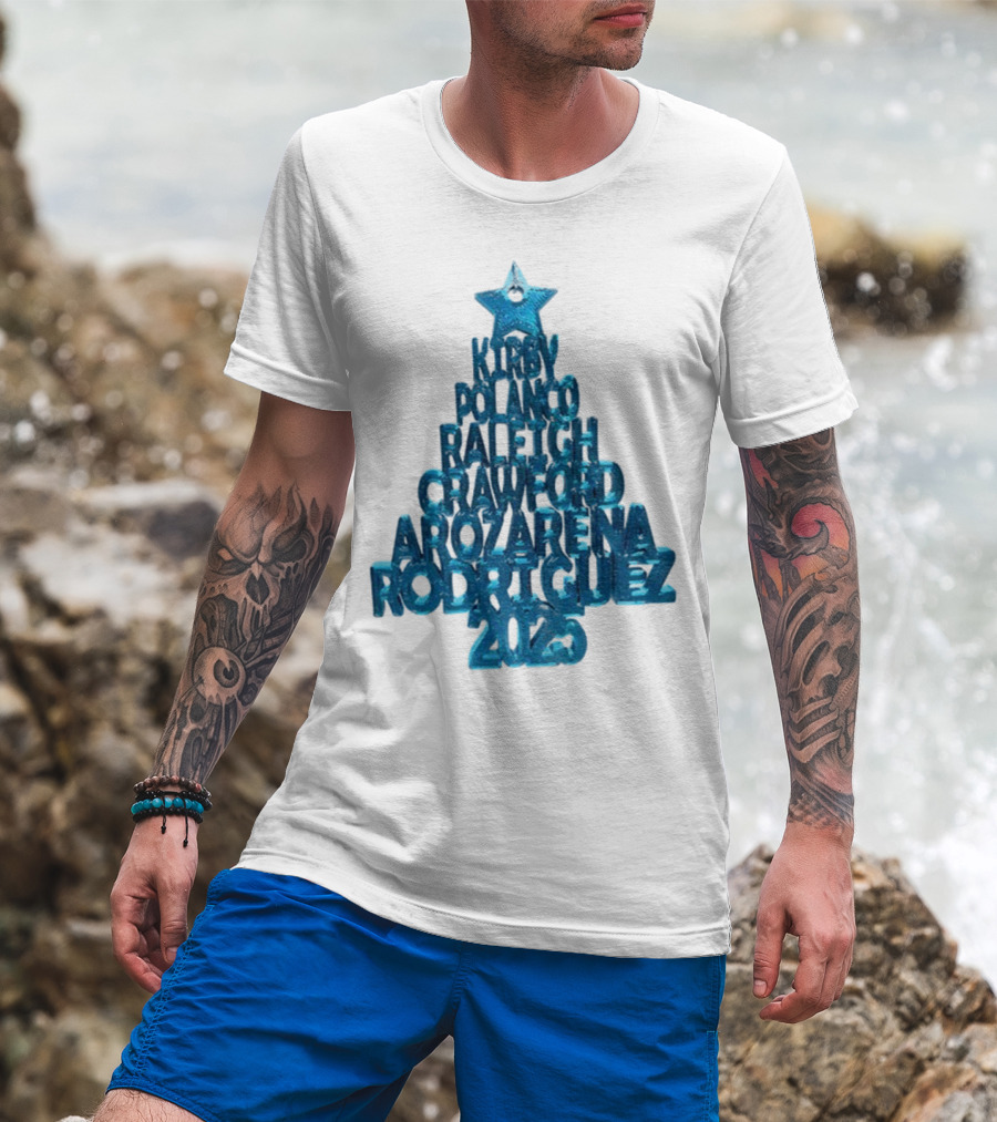 Kirby Polanco Raleigh Crawford Arozarena Rodriguez 2025 Christmas Tree T-Shirt