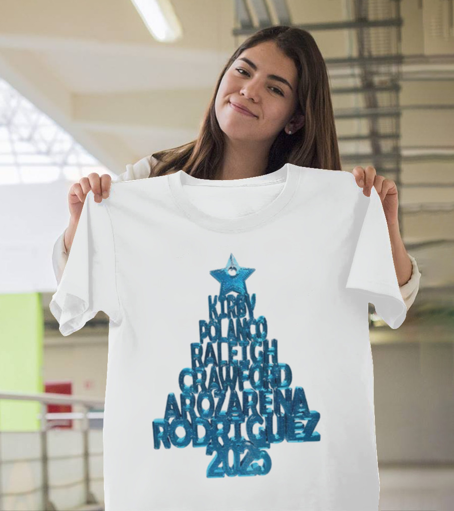 Kirby Polanco Raleigh Crawford Arozarena Rodriguez 2025 Christmas Tree T-Shirt