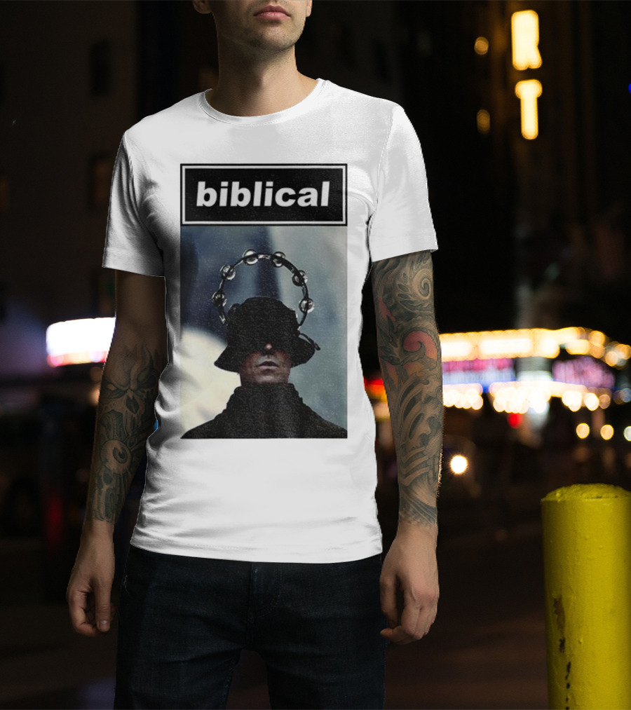 Biblical Liam Gallagher Tambourine Oasis Concert Music Lovers T-Shirt