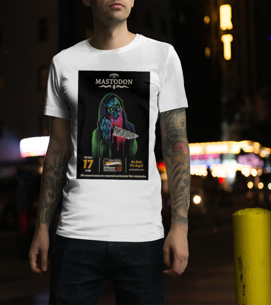 Mastodon Arizona State Fairgrounds 2025 Concert Series October 17 Coliseum T-Shirt
