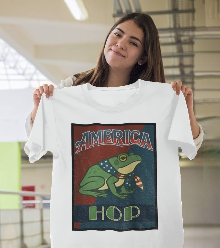 America Frog HOP Patriotic Protest Portland T-Shirt