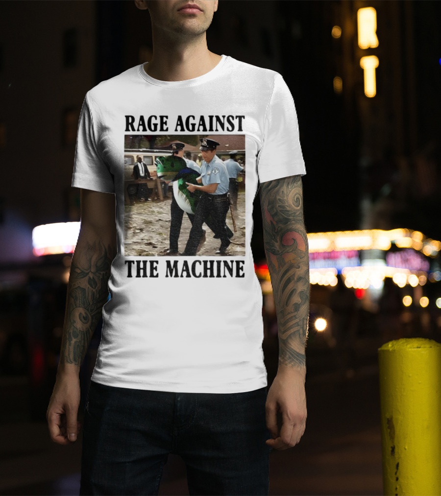 Rage Against The Machine Frog Police Scene Portland T-Shirt