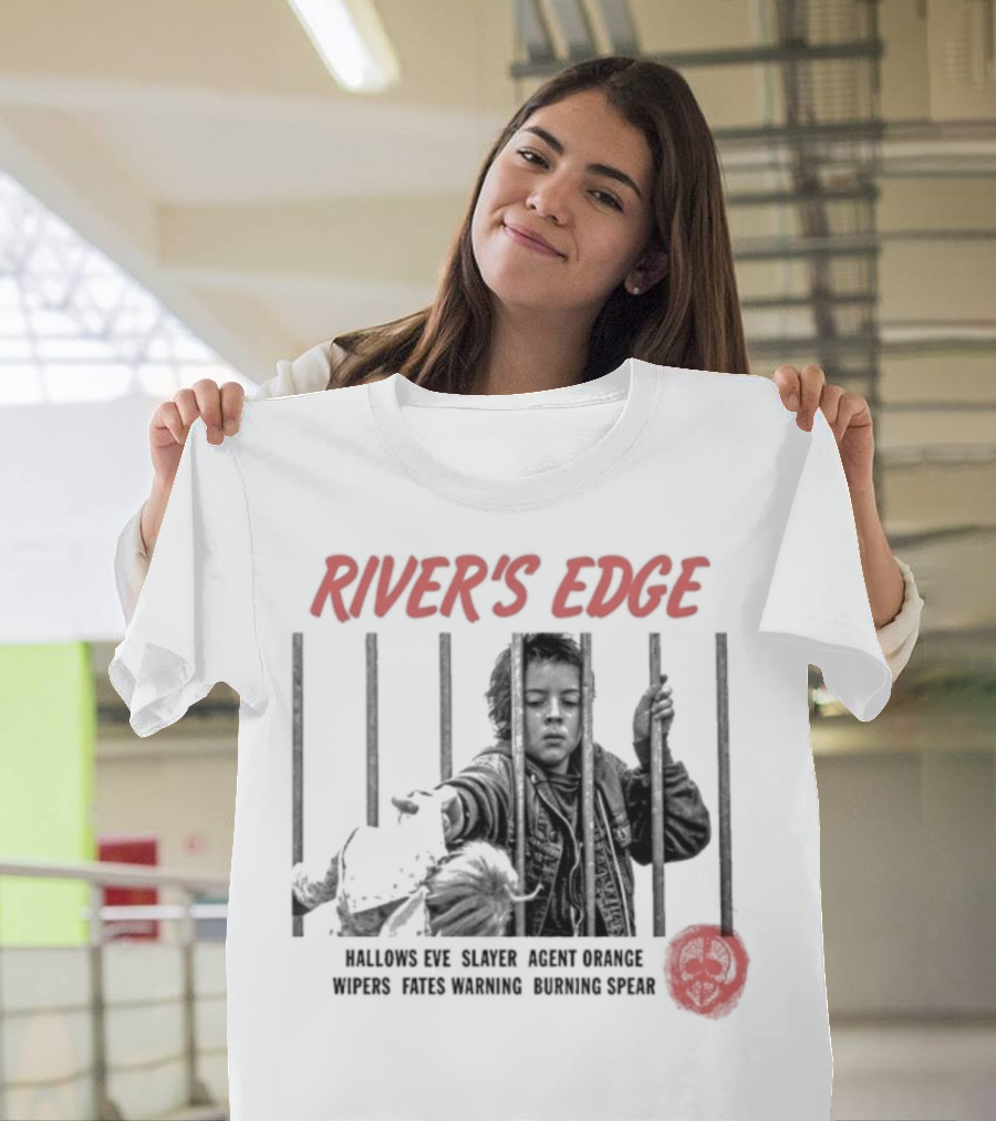 River’s Edge Hallows Eve Slayer Agent Orange Wipers Fates Warning Burning Spear Skulls T-Shirt