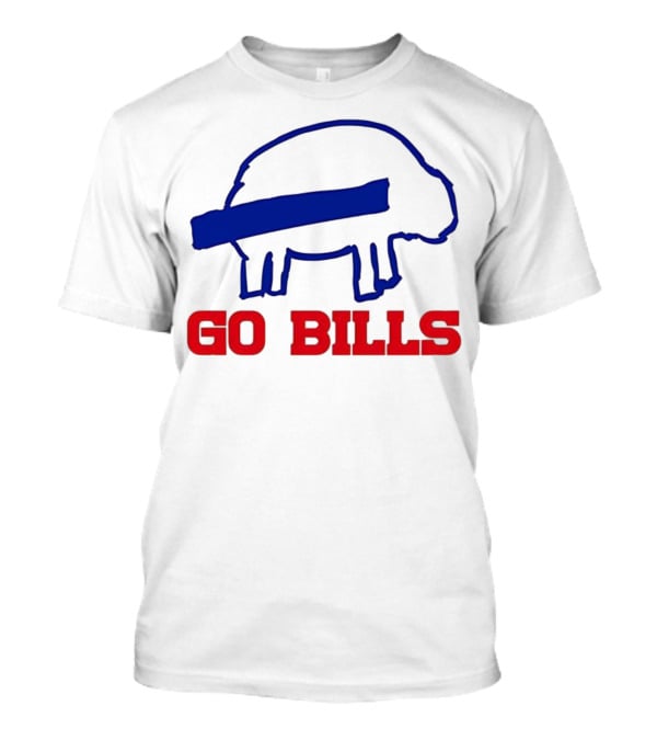 Buffalo Bills Go Bills Funny Sketch Football Fan T-Shirt
