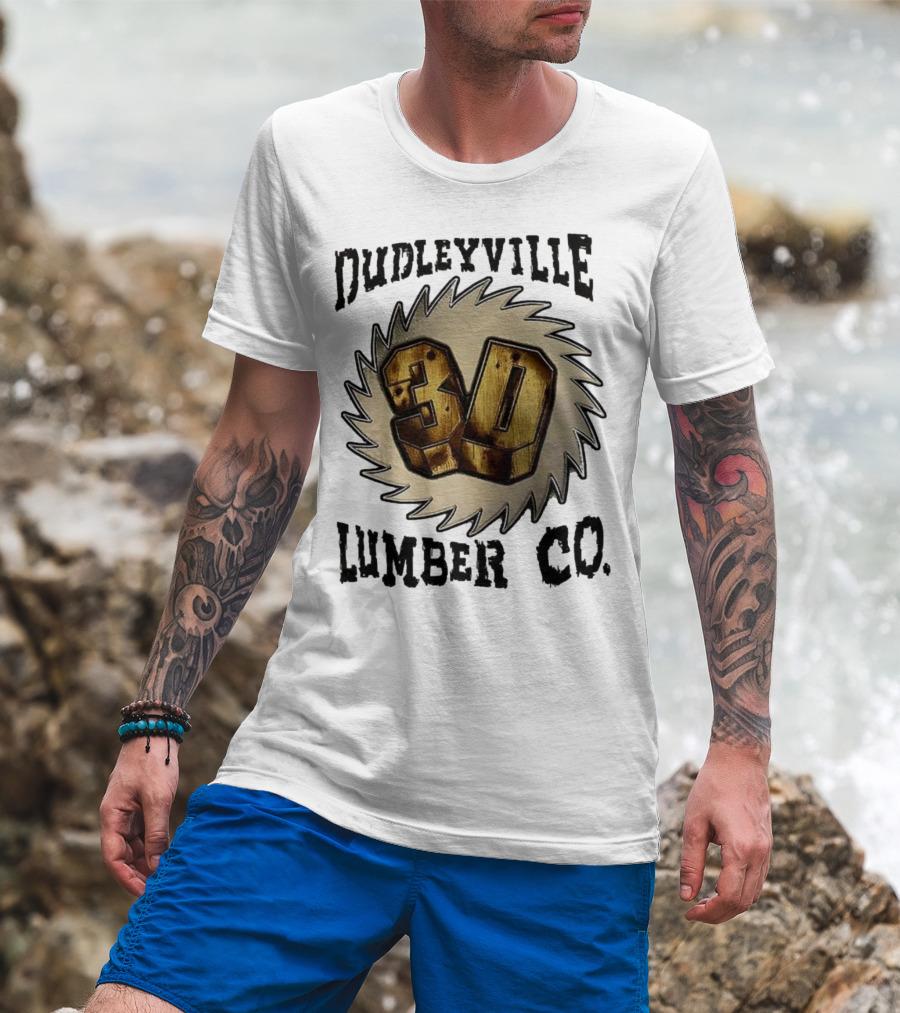 Dudleyville 3D Lumber Co Saw Blade Logo T-Shirt