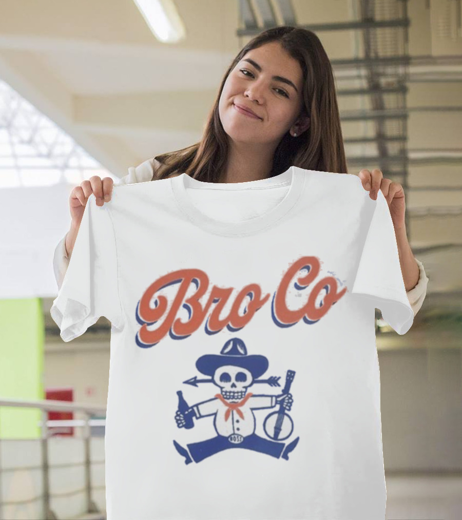 Bro Co Skeleton Cowboy With Banjo And Bottle T-Shirt