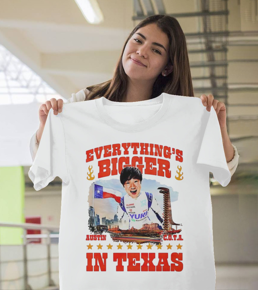 Tsunoda Yuki Everything's Bigger Austin COTA Texas T-Shirt