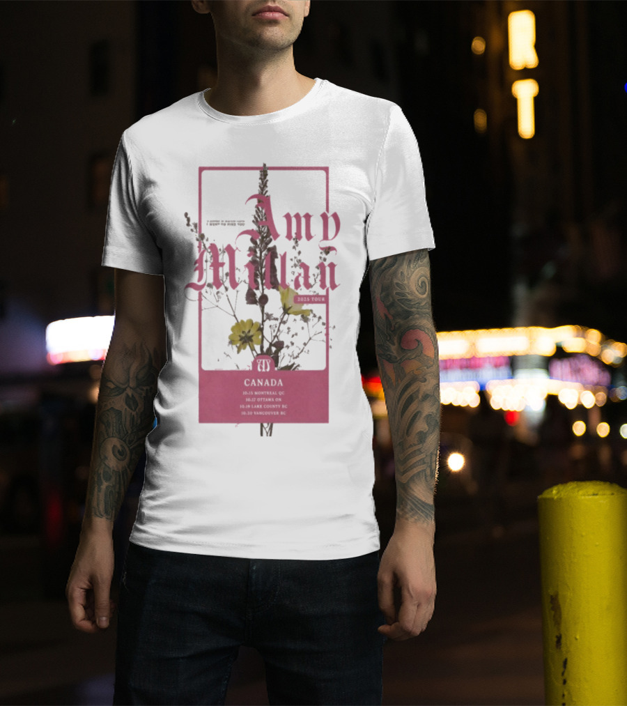 Amy Millan Flowers Canada Tour 2025 T-Shirt