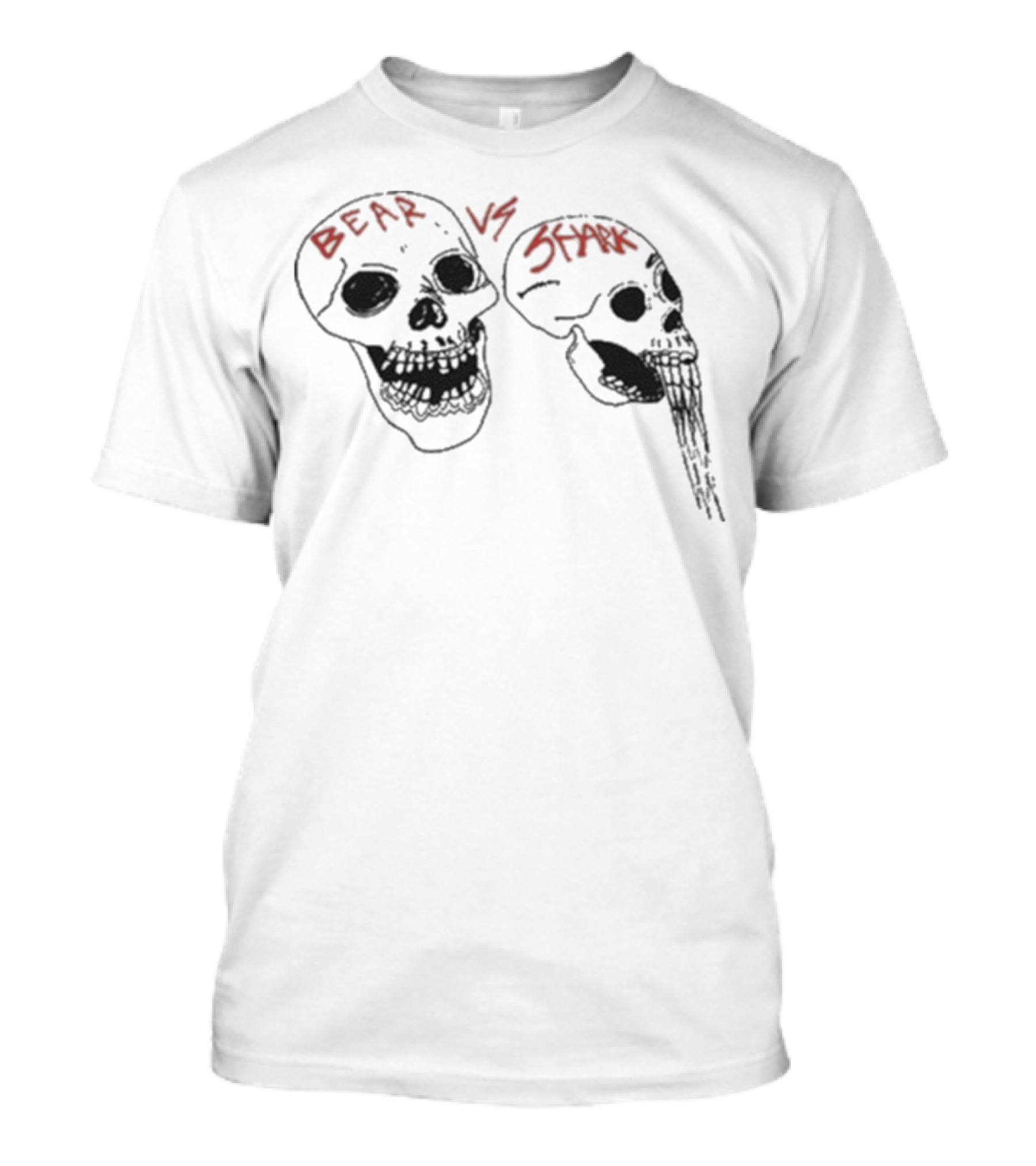 Bear Vs Shark Skulls Snow Cone Skull T-Shirt
