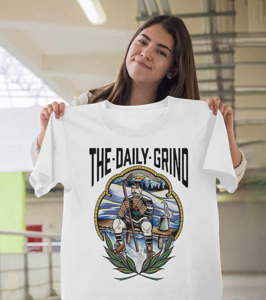 The Daily Grind Hockey Relaxation Scene NHL Inspired T-Shirt
