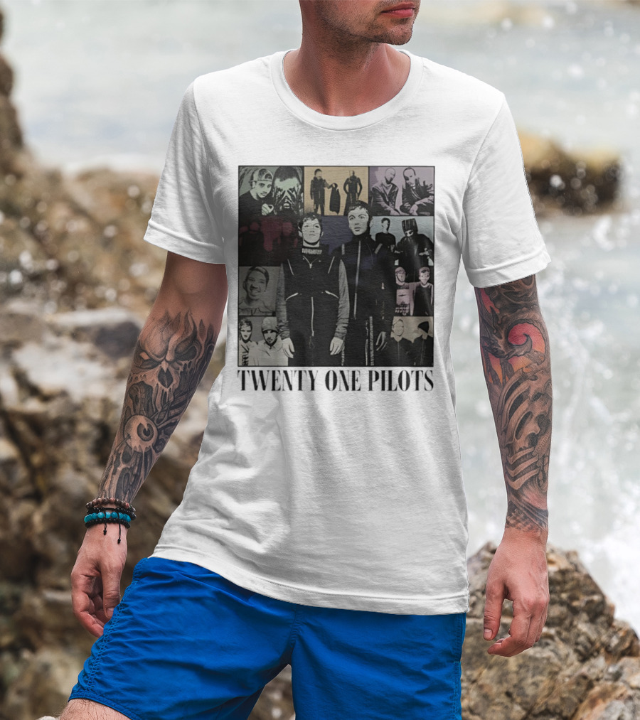 Twenty One Pilots Clancy Eras Tour 2025 Band Members Collage T-Shirt