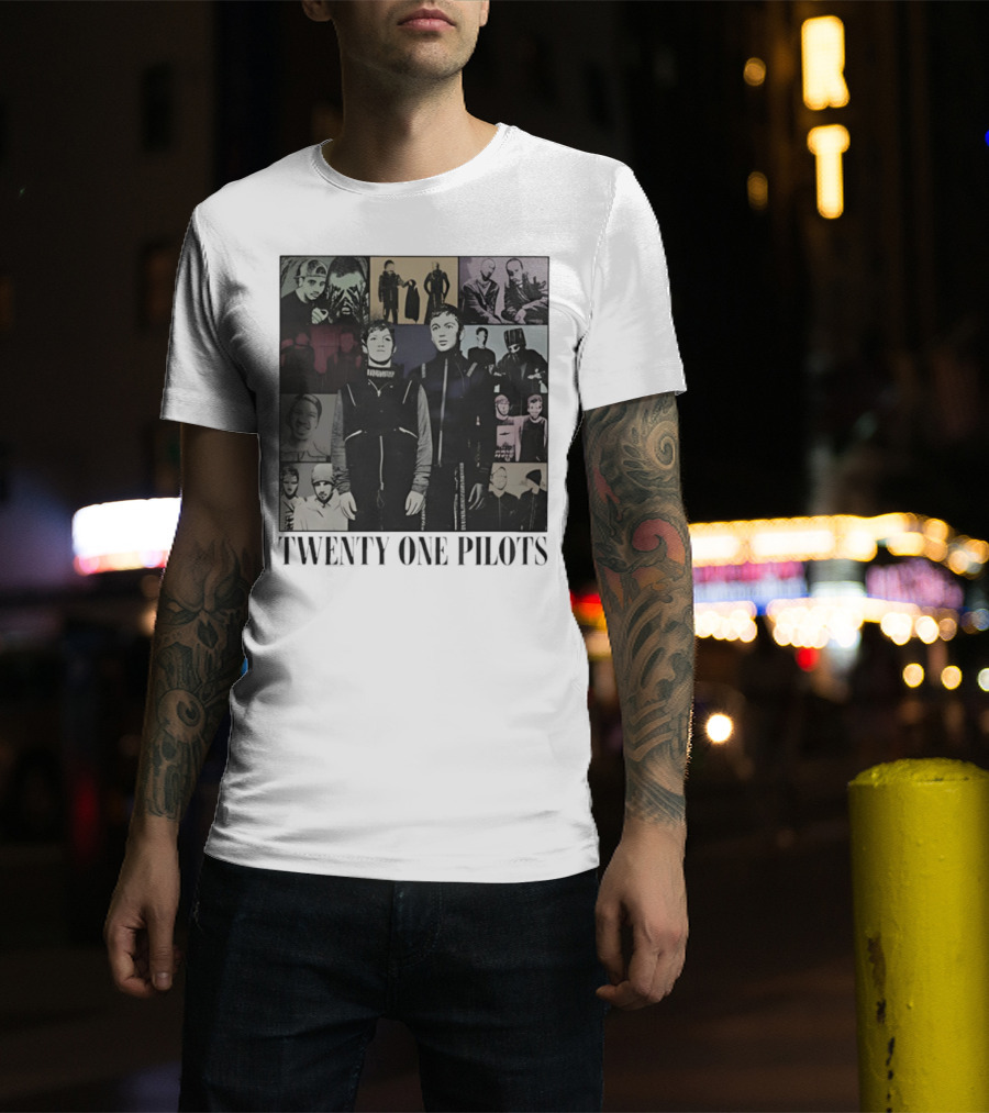 Twenty One Pilots Clancy Eras Tour 2025 Band Members Collage T-Shirt