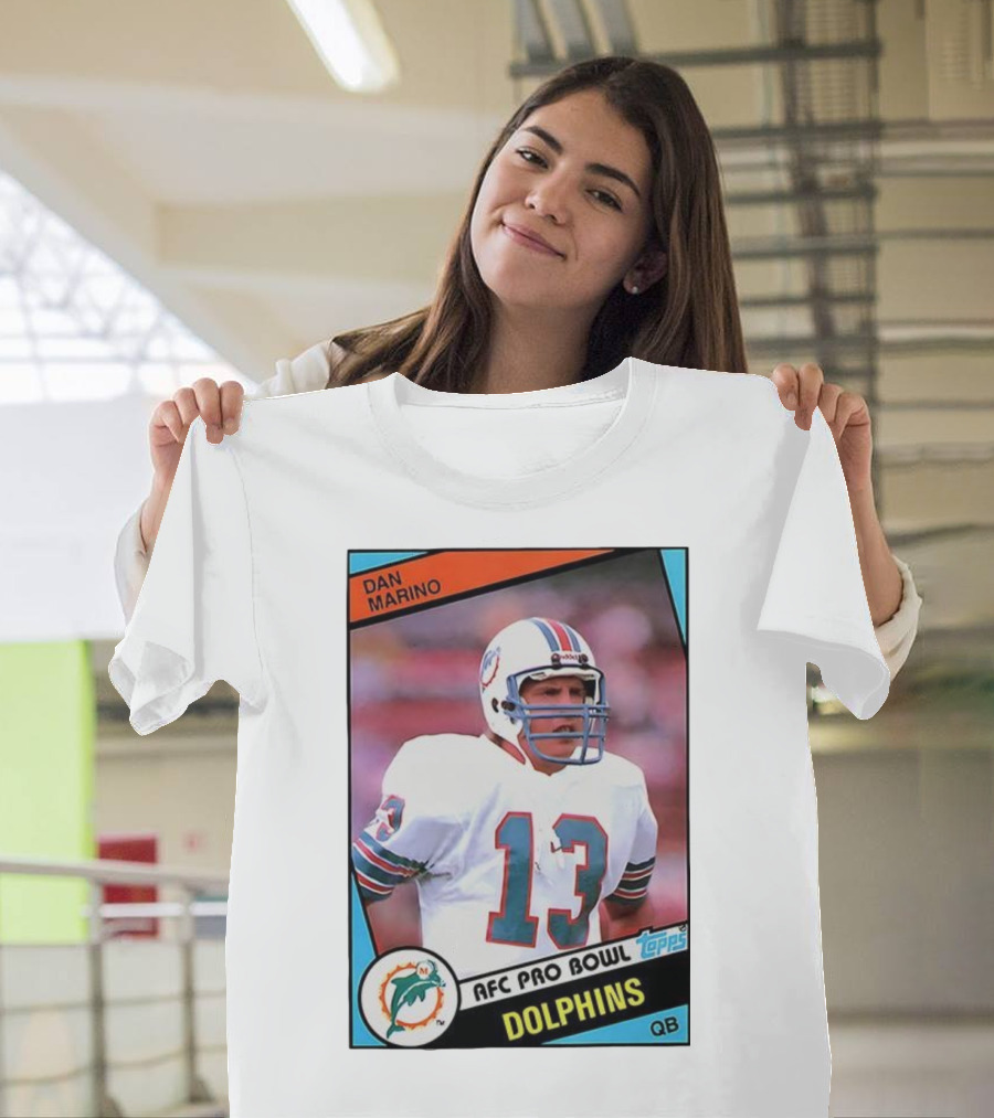 Dan Marino Miami Dolphins AFC Pro Bowl Quarterback Topps Trading Card T-Shirt