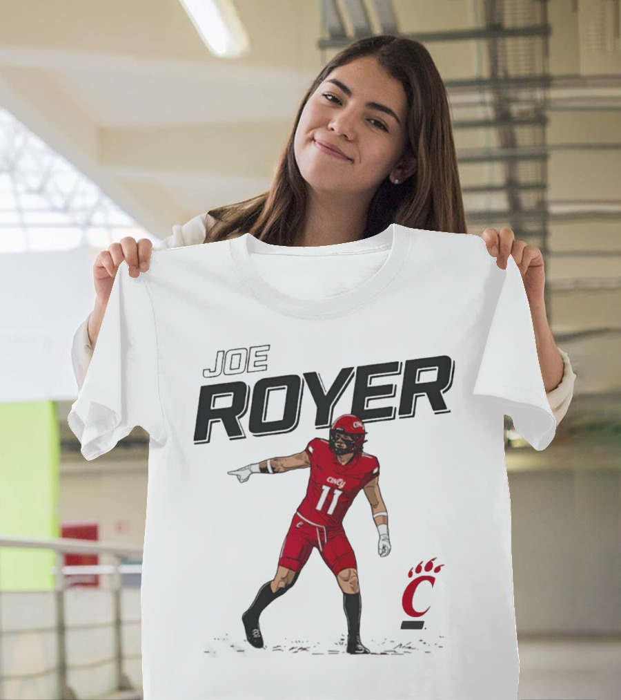 Joe Royer Cincinnati Bearcats Football Cincy Bearcat Claw Logo T-Shirt