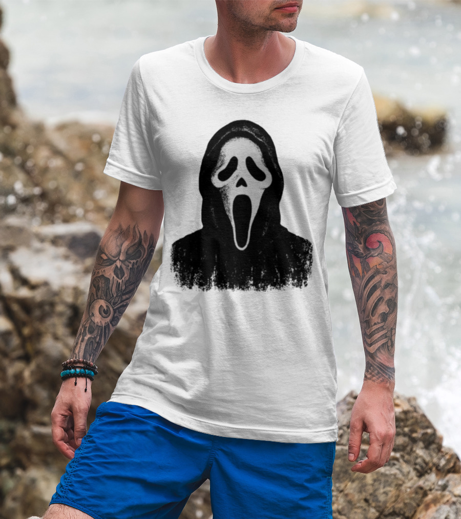 Monster Fresh Blank Ghostface Iconic Mask T-Shirt
