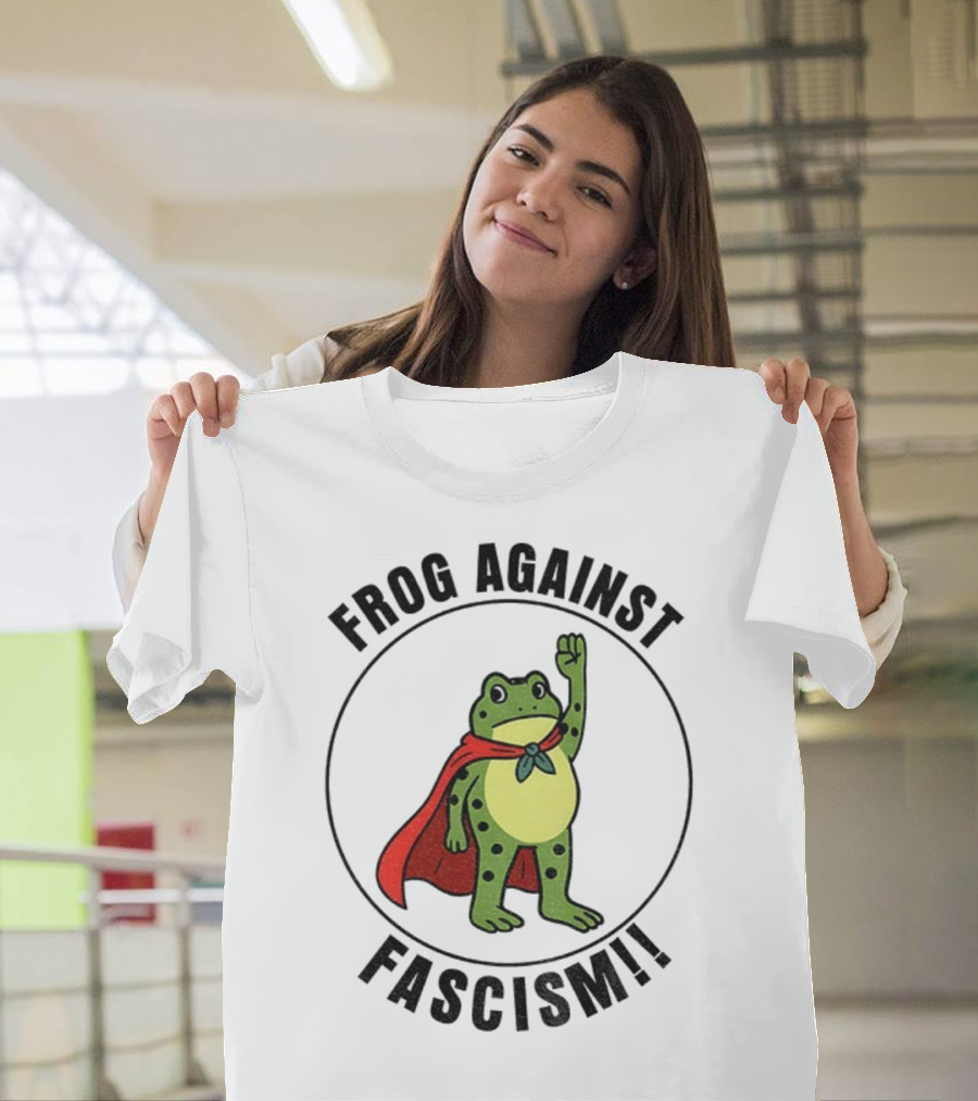 Portland Frog Hero Against Fascism Red Cape Power T-Shirt