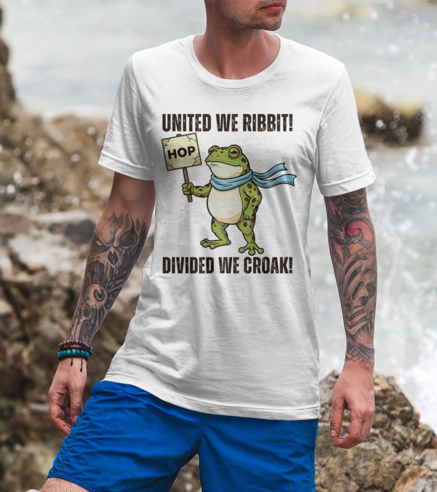 Portland Frog HOP United We Ribbit Divided We Croak 2025 T-Shirt