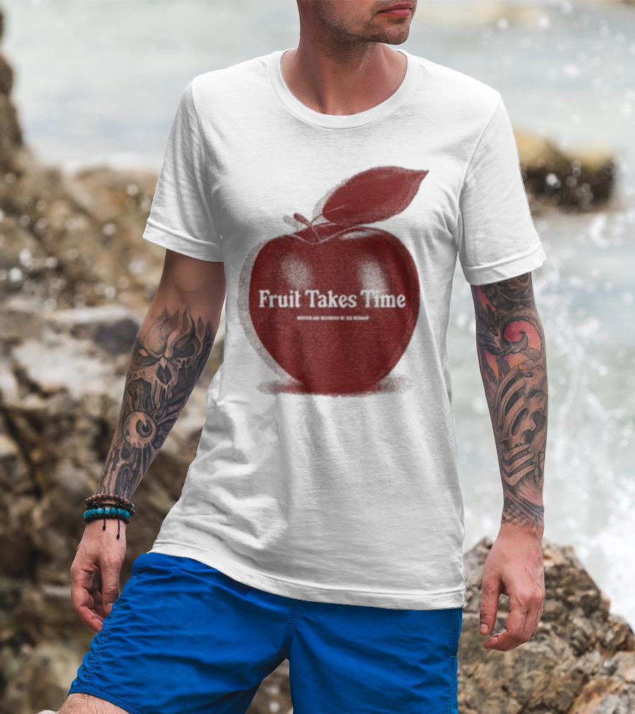 Fruit Takes Time By Seu Worship Red Apple T-Shirt