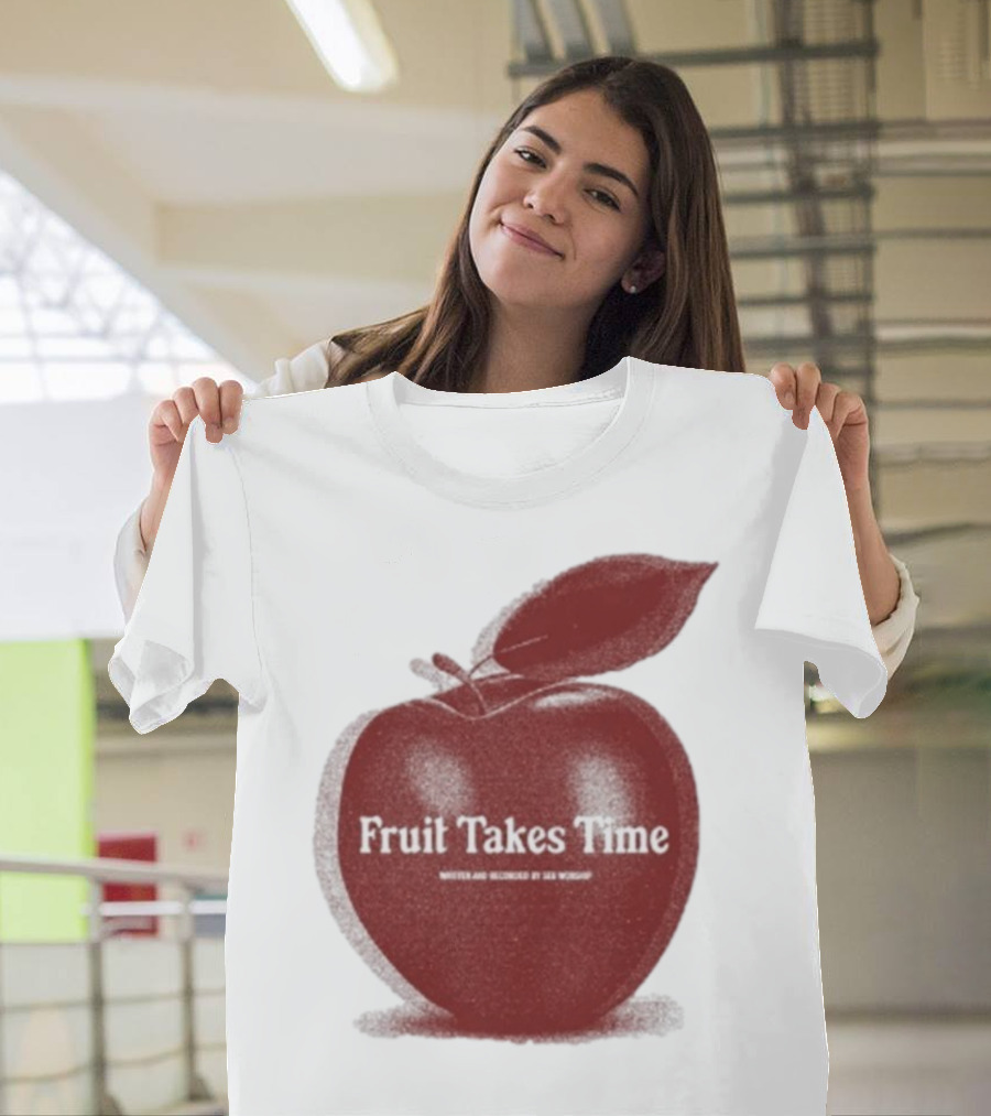 Fruit Takes Time By Seu Worship Red Apple T-Shirt