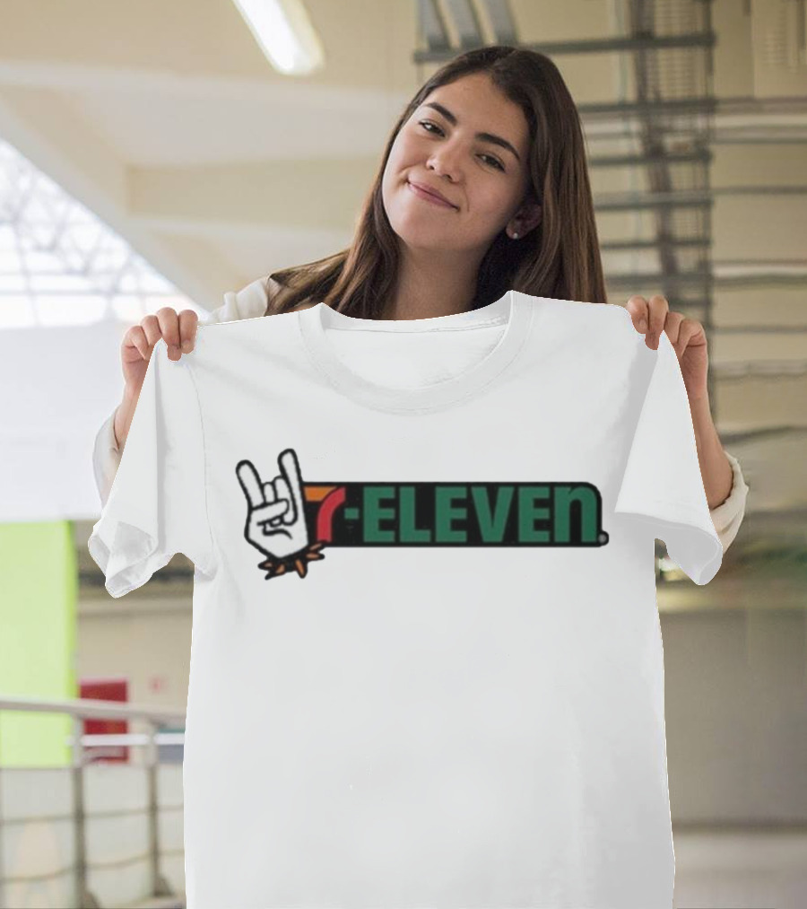 7-Eleven Rock On Devil Horns Hand Gesture T-Shirt