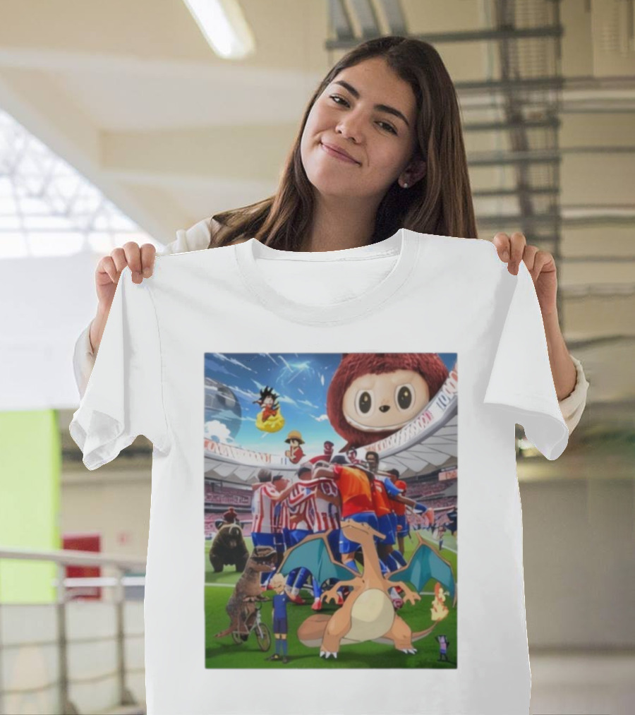 Atletico Madrid Celebration Meme 90M Dragon Dinosaur Characters T-Shirt