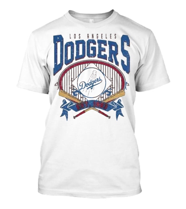 Los Angeles Dodgers Est 1883 Vintage MLB Baseball Dodgers Retro Style T-Shirt