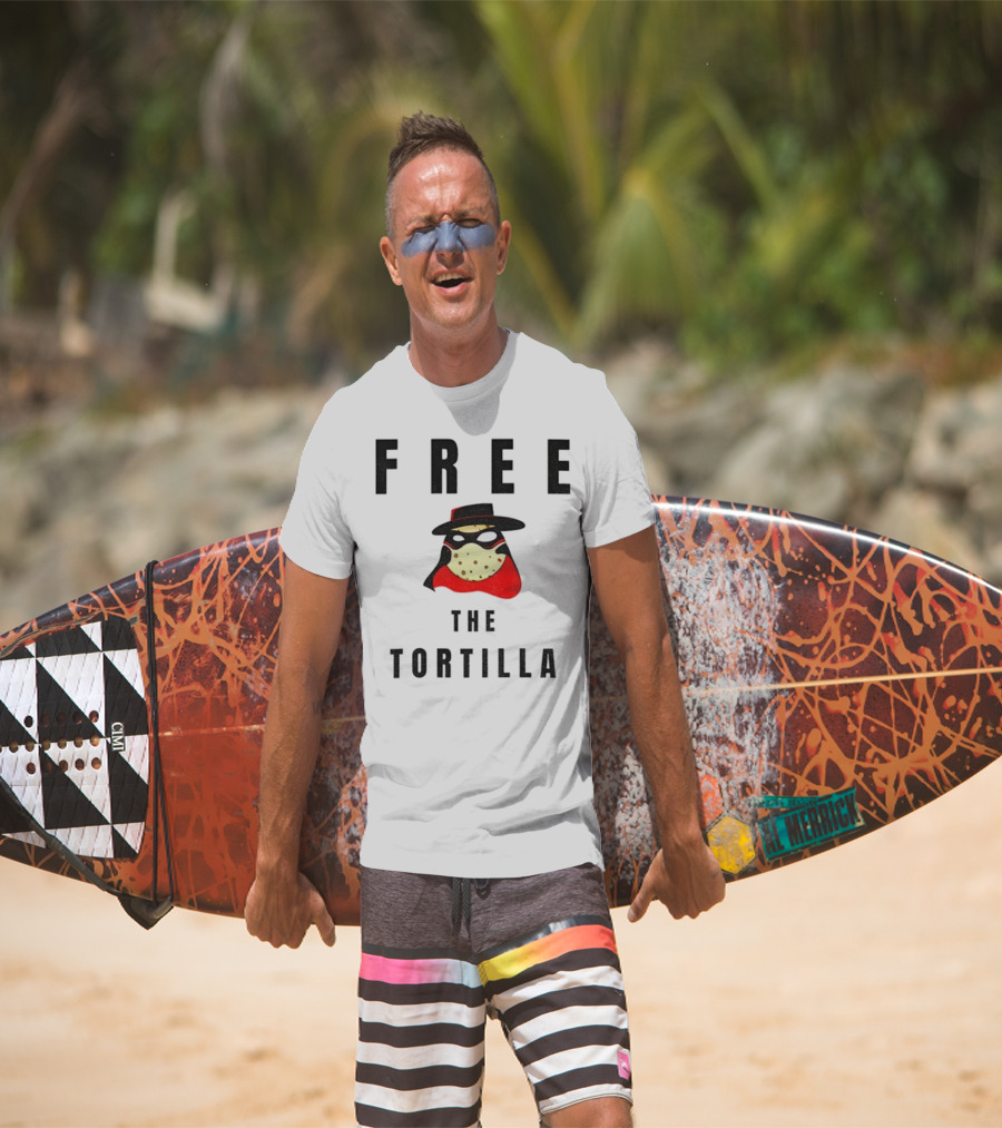 FREE THE TORTILLA MatadorTilla Dark Masked Hero Hat T-Shirt