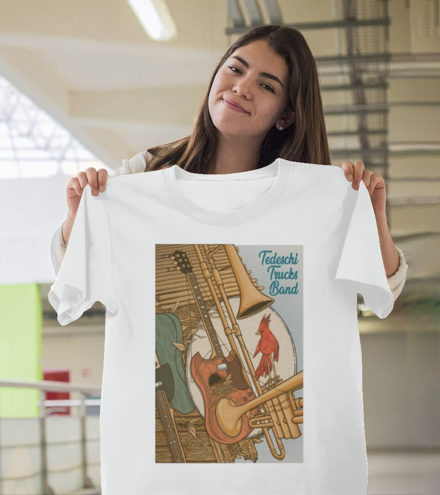 Tedeschi Trucks Band Red Hat Amphitheater October 17 2025 Cardinal Guitar Trombone T-Shirt