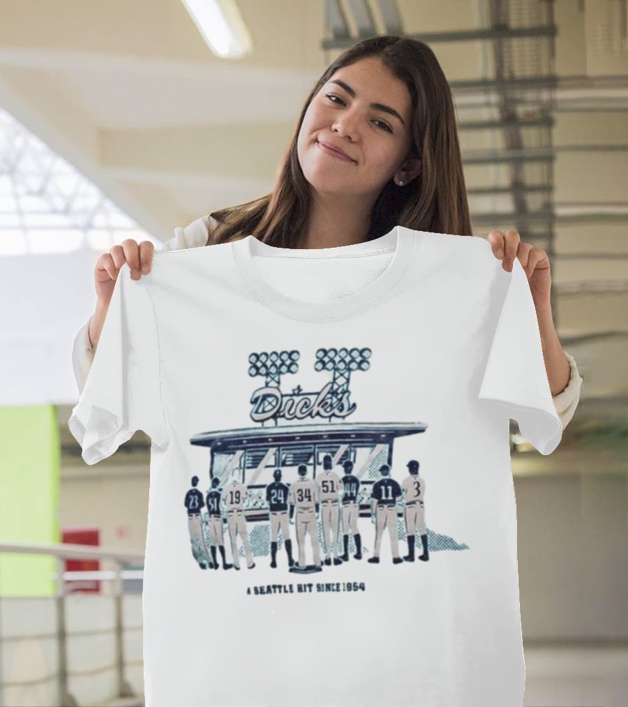 Dick's Seattle Hit Since 1954 Baseball Team Lineup Retro Scene T-Shirt