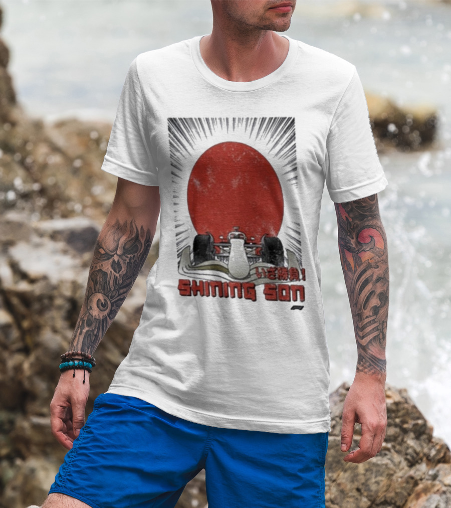 Shining Son Formula 1 Racing Car Japanese Sun T-Shirt