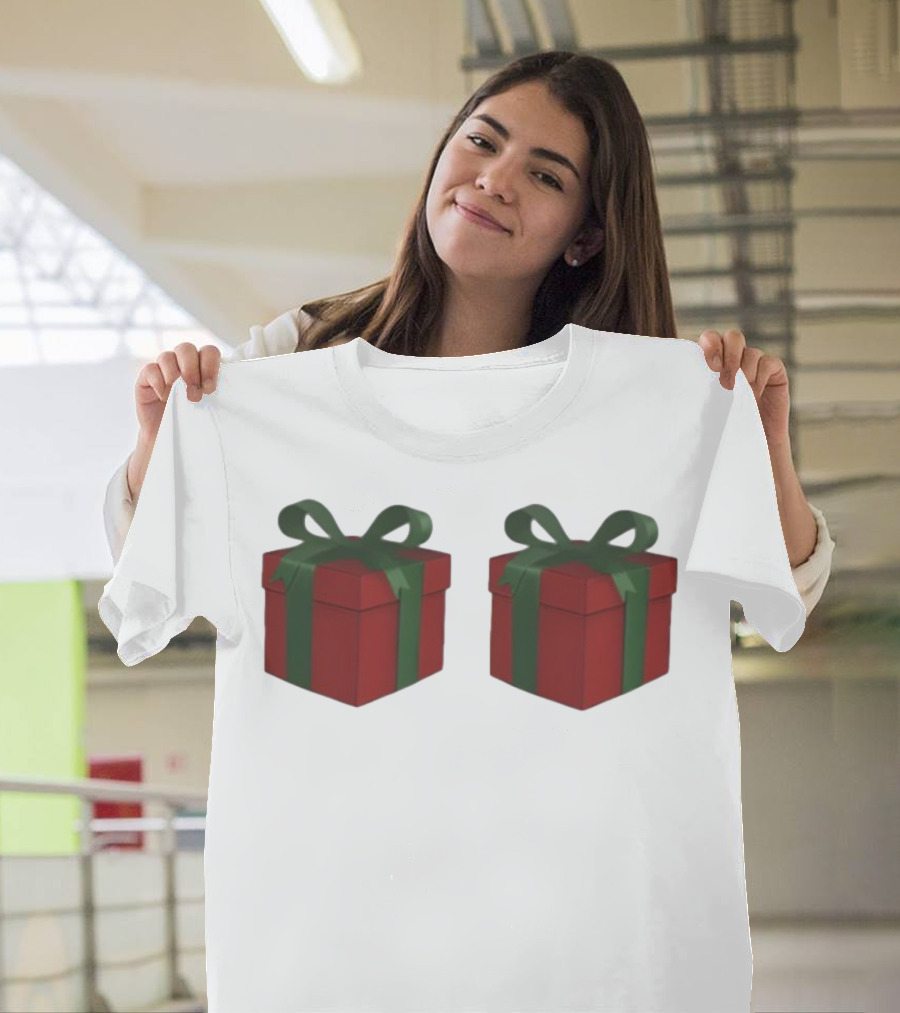 Just Here For The Presents Gifts Holiday Humor T-Shirt