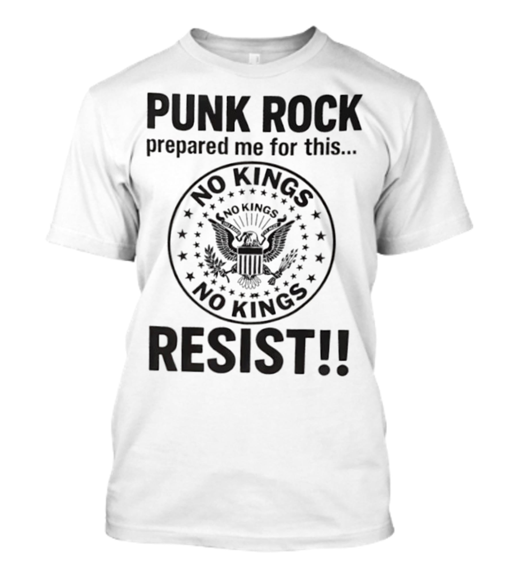 Punk Rock Prepared Me For This No Kings Resist American Eagle Emblem T-Shirt