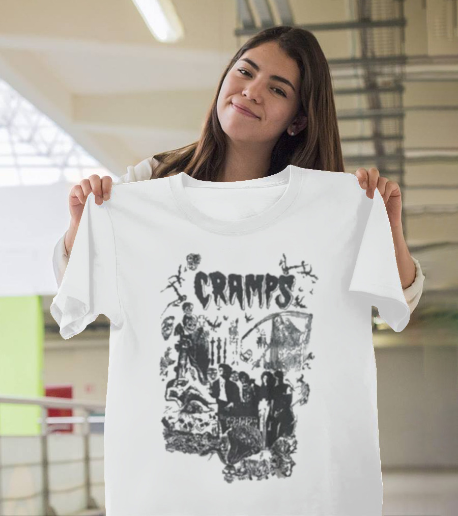 Cramps Punk Rock Psychobilly Tour 1982 Bad Music For Bad People T-Shirt