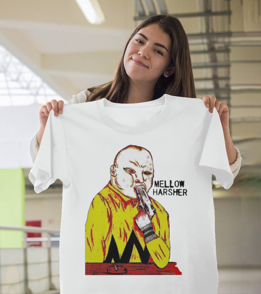 Shattered Dreams Mellow Harsher Yellow Red Illustration T-Shirt