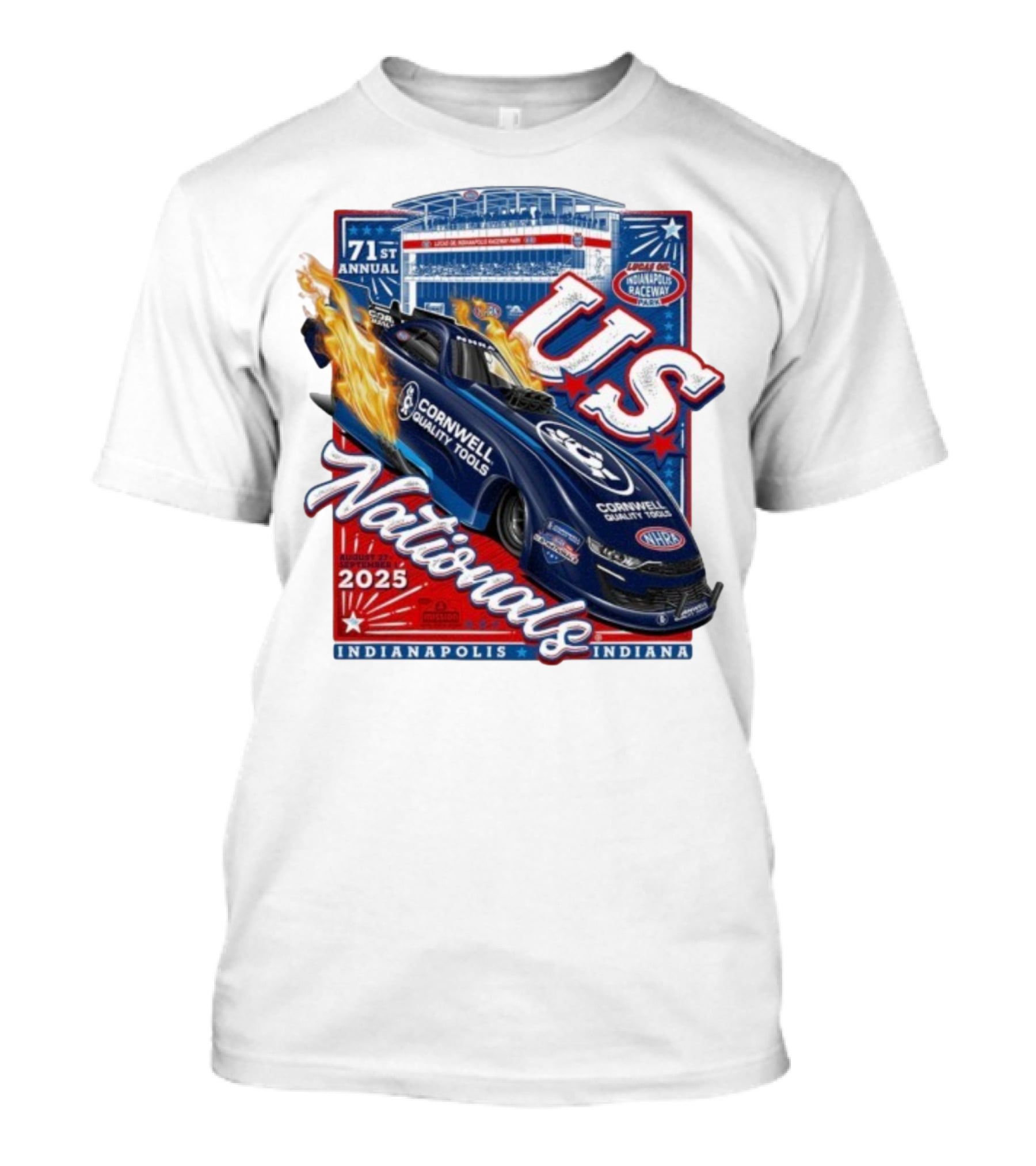 71st Annual Cornwell Quality Tools U.S. Nationals 2025 Indianapolis Raceway Park Indiana Event T-Shirt