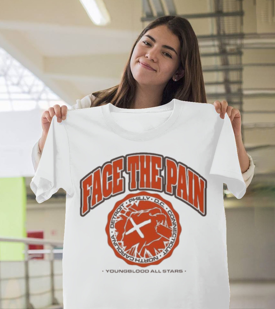 Face The Pain Youngblood All-Stars Detroit Philly Retro Sports Iconography T-Shirt