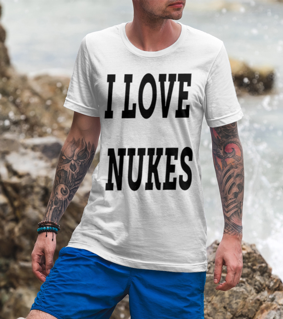 I Love Nukes DJ Smokey Retro Vibe T-Shirt