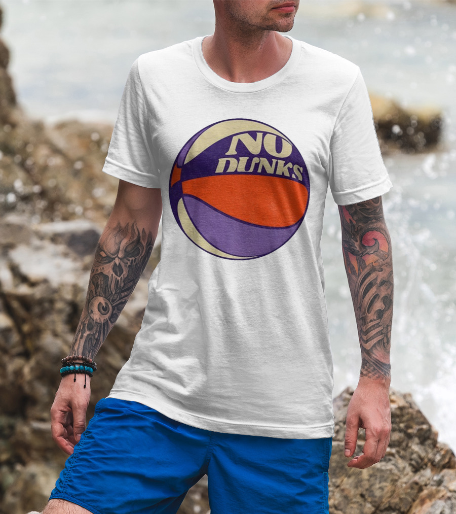 No Dunks Retro Style Basketball NBA Vintage Sports Aesthetic T-Shirt