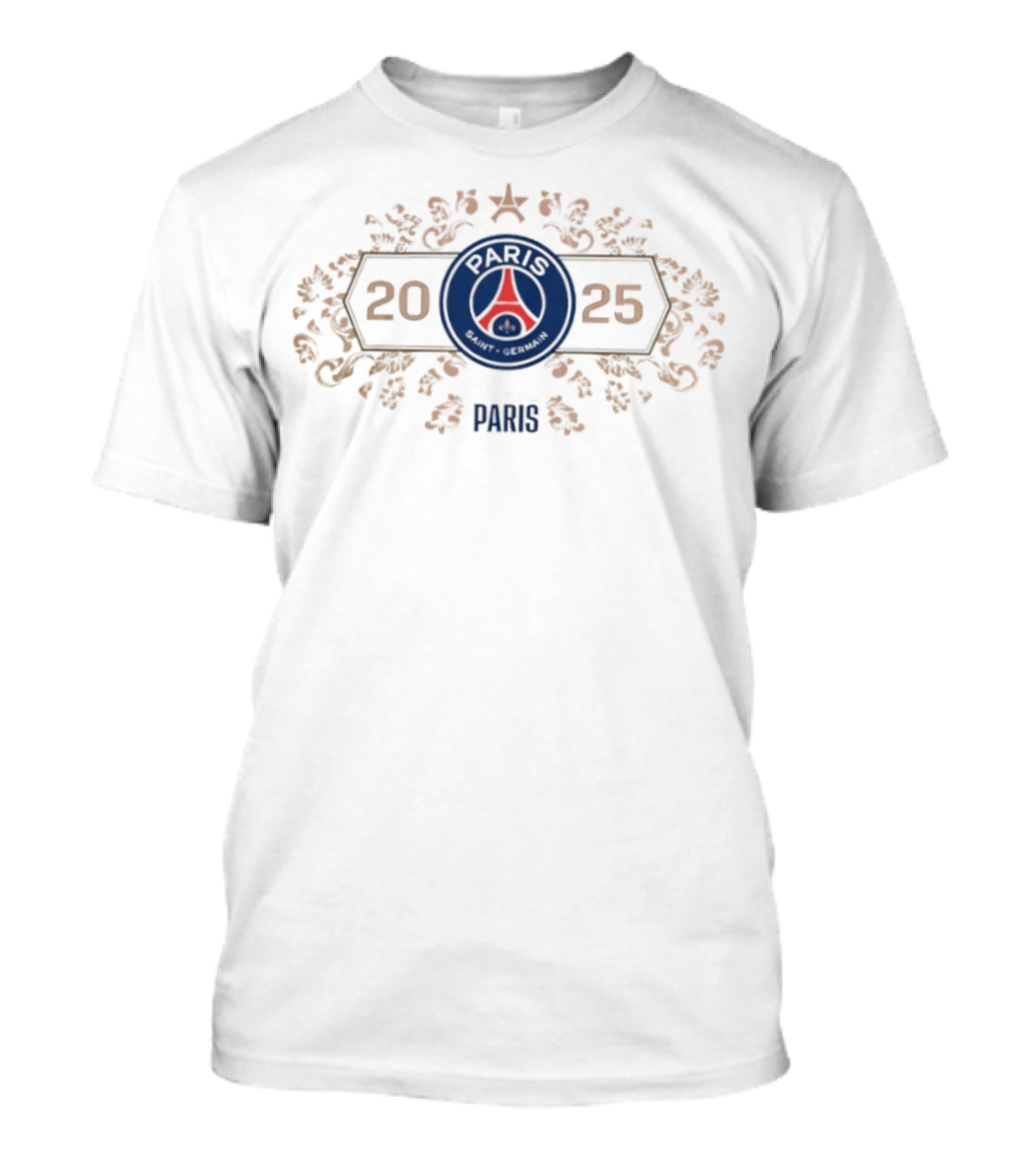 Paris Saint-Germain 2025 Champions D’Europe Team Iconic Season T-Shirt