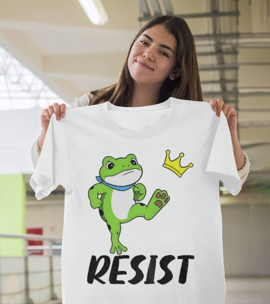 Resist Portland Frog Kicks Crown Political Anti Maga T-Shirt