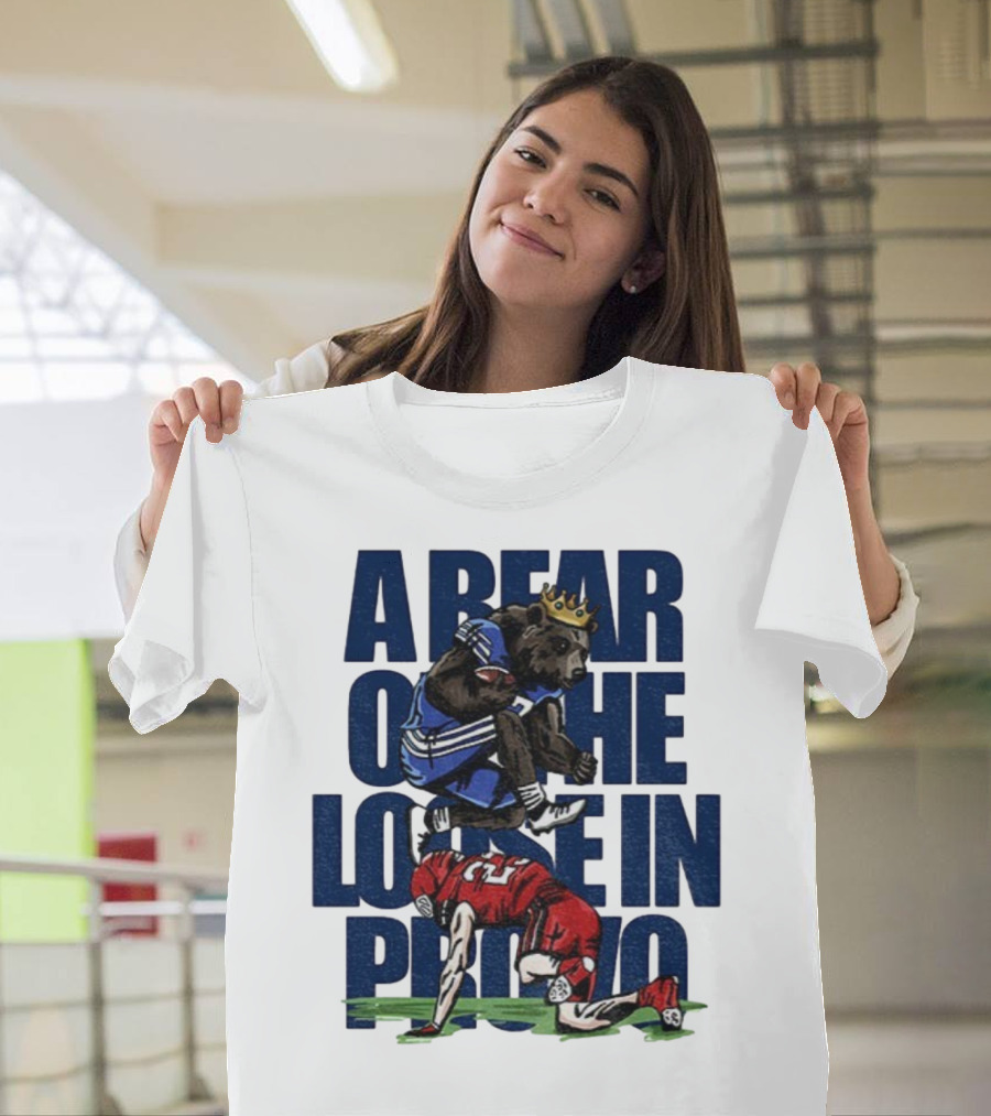A Bear On The Loose In Provo Jump Over Kansas City Chief T-Shirt
